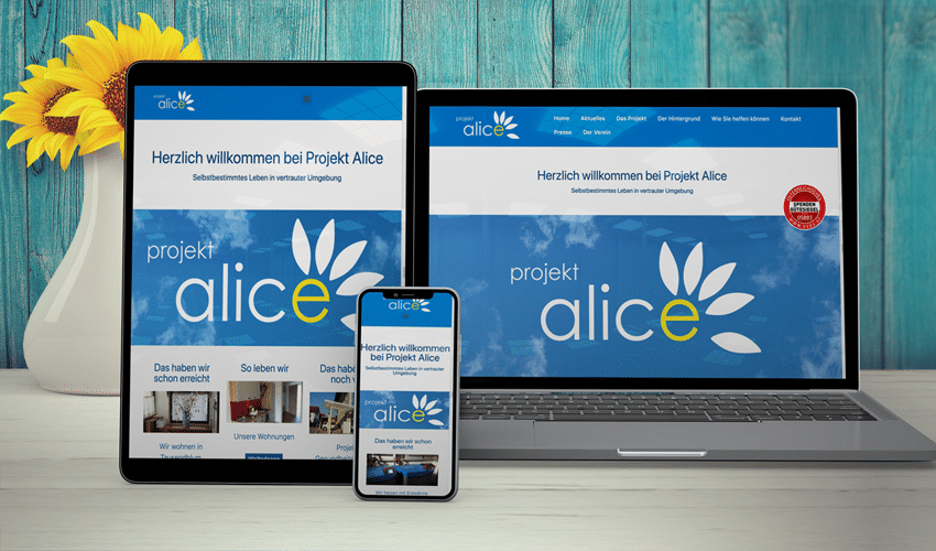 Homepage Projekt Alice