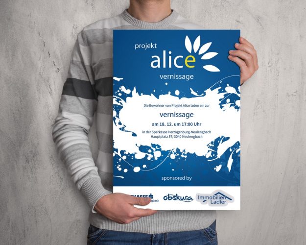 Plakat Vernissage Projekt Alice