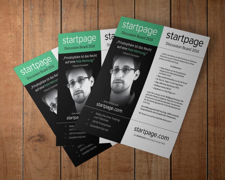 Flyer für Discussion Board zur Snowden-Premiere